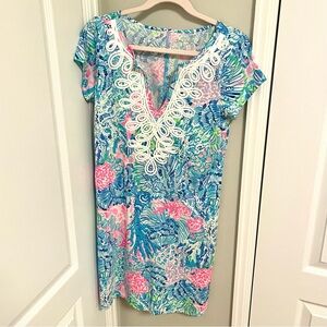 Lily Pulitzer | Brewster Sundress / Cover Up, Colorful Coral Motif | Medium